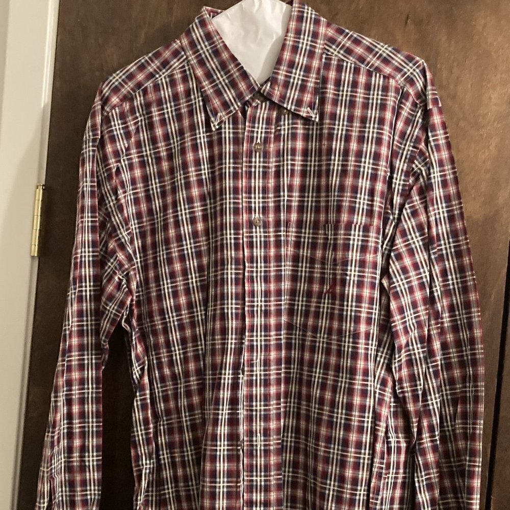 Nautica plaid shirt sz large
